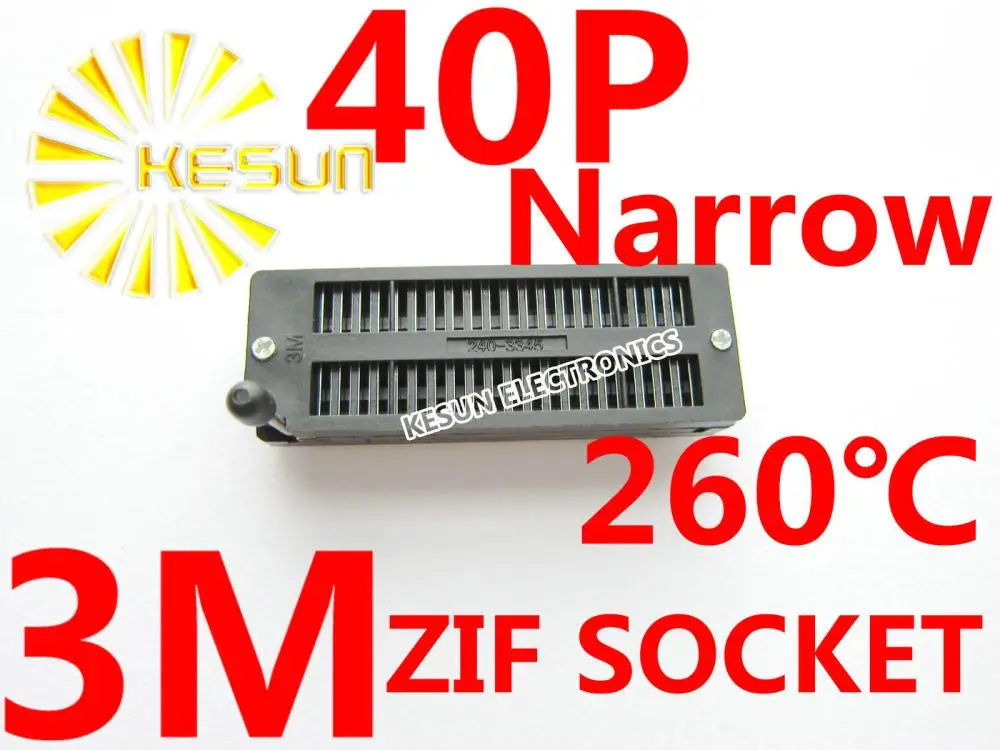 

Бесплатная доставка 10 шт 3M 40P Черный узкий Универсальный ZIF разъем 40pin