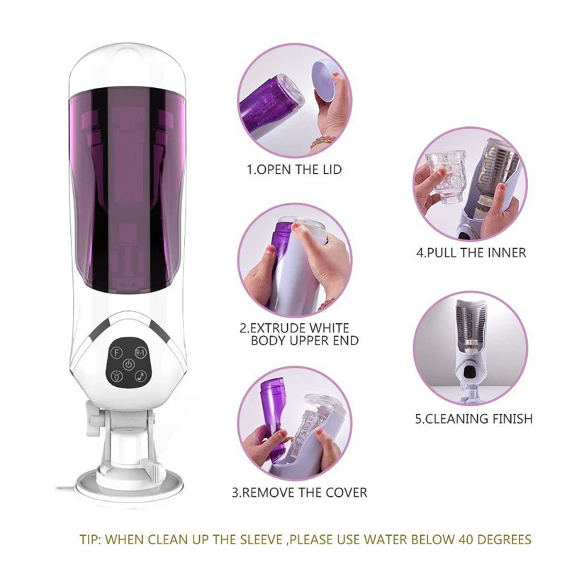 Strong Telescopic and Rotation Male Masturbator Smart Sex Voice Interaction Sex Machine Masturbation Cup Adult Sex Toys for Men