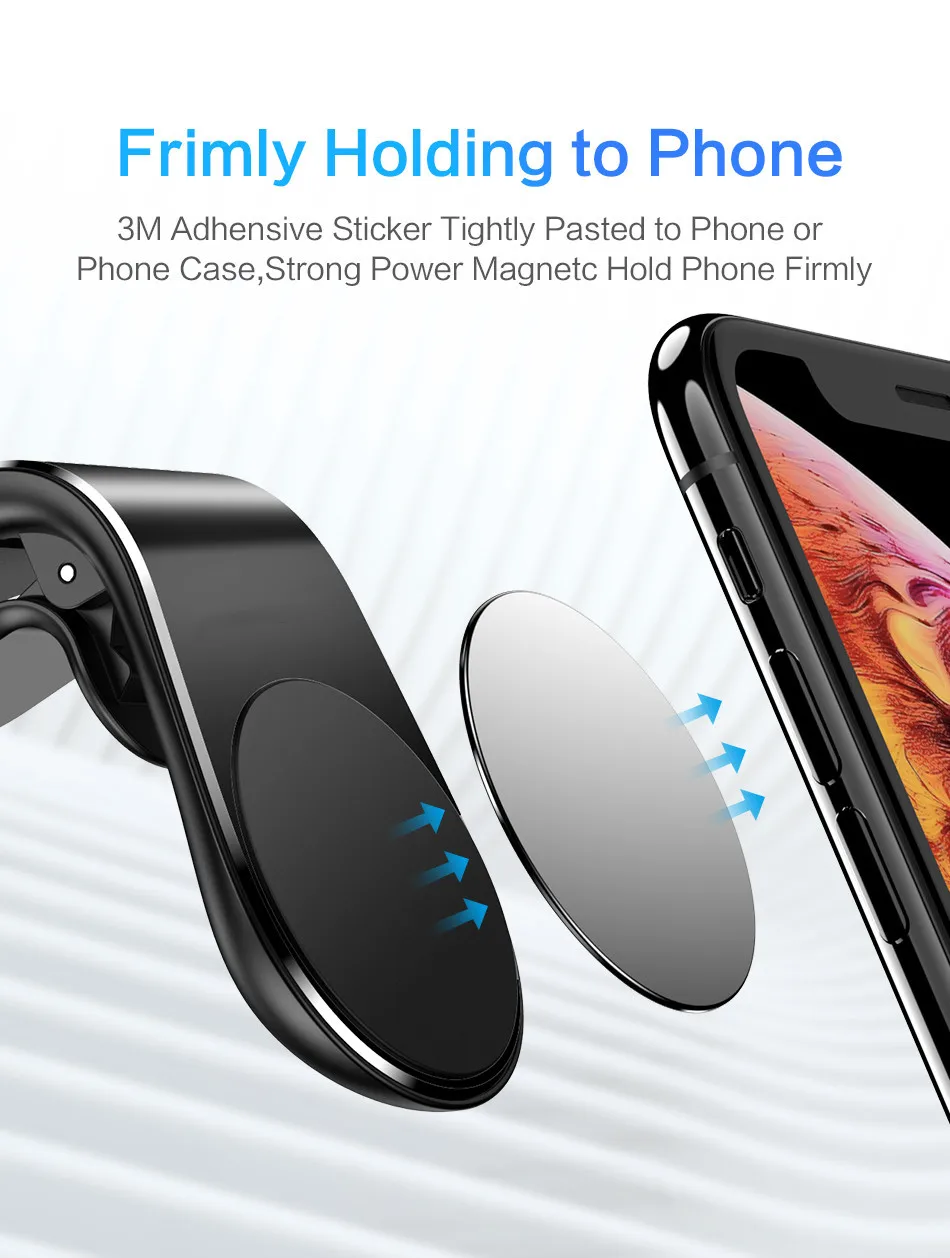 !ACCEZZ Magnetic Car Phone Holder Stand Air Vent 360 Degree Rotation Universal 3.5-7inch Phone For Huawei iphone Support Bracket (3)