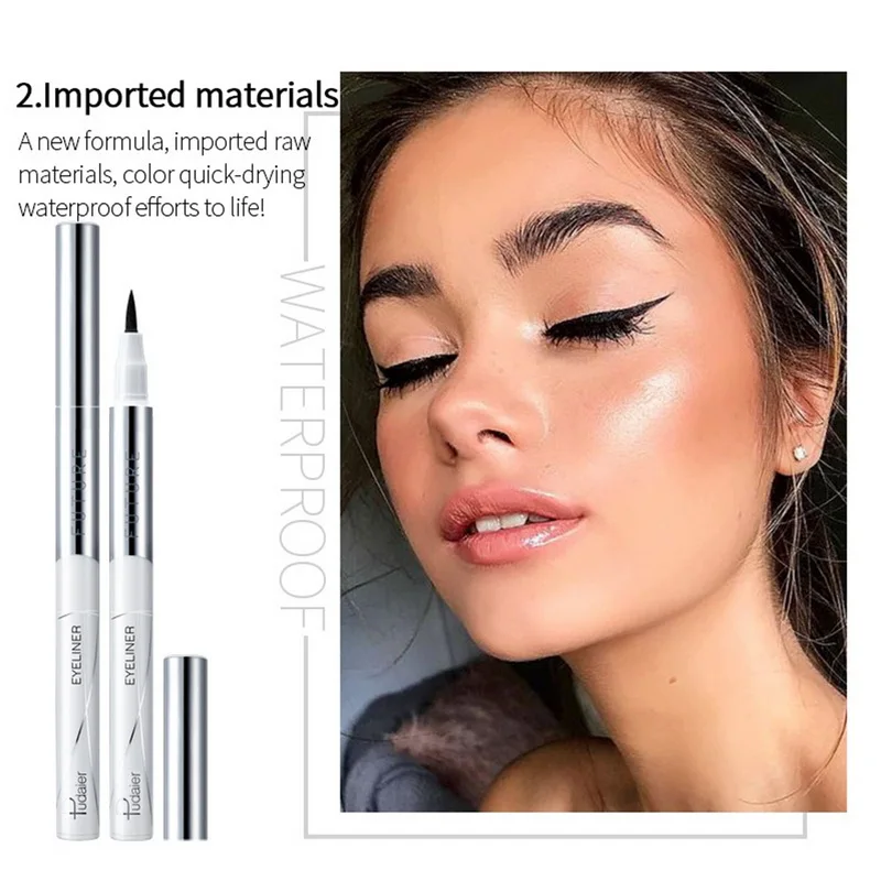 

Manooby Black Waterproof Liquid Eyeliner Make Up Beauty Comestics Long-lasting Eye Liner Pencil Makeup Tools for Eyeshadow