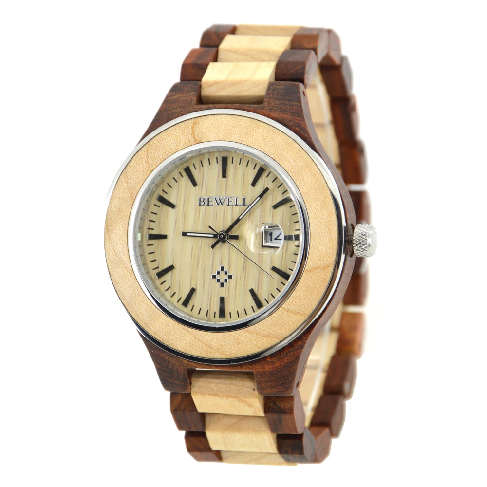 BEWELL WOODEN WATCH