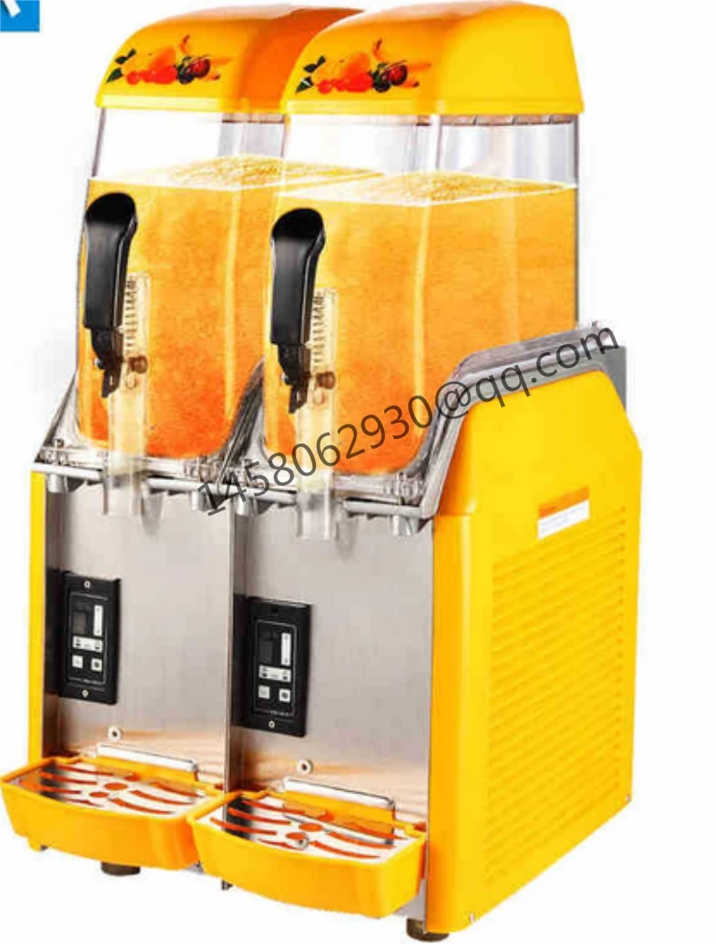 

commercial double tank automatic sluch machine ice smoothies machine