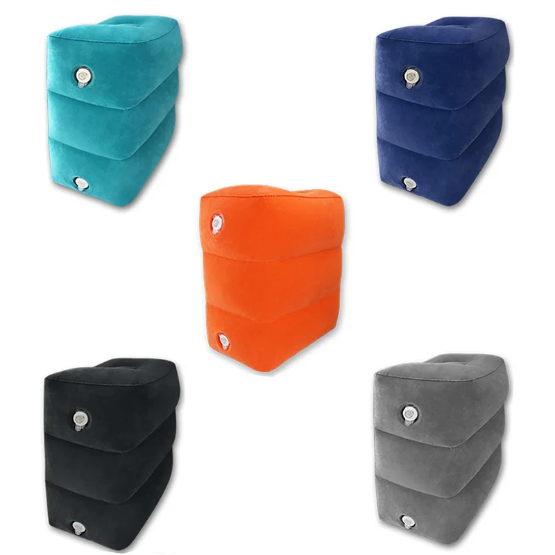 

PVC Inflatable Travel Pillow Foot Pad Train Flight Car Bus Footrest Pillow Height Adjustable Kids Flight Sleeping Resting Pillow