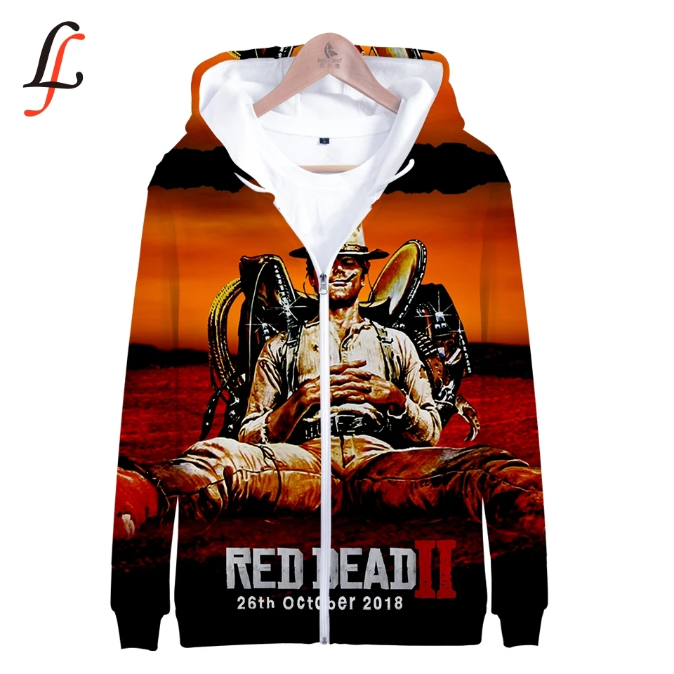 Kpop Zipper Hoodies Sweatshirt Red dead 3D print Women Men Streetwear Oversize outwear Hip-Hop Bangtan Boys Jimin Clothes