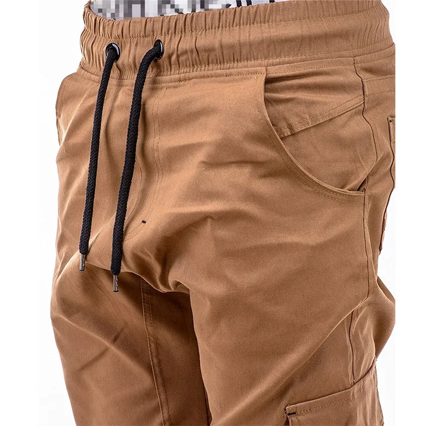 Мужские джоггеры Осенние новые Брендовые брюки мужская одежда Высокое качество длинные штаны эластичные мужские брюки цвета хаки мужские повседневные брюки