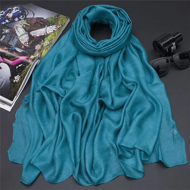 Льняной шарф женский длинный дизайн сплошной цвет накидка весна и осень жидкое пляжное полотенце накидка Летний Шелковый шарф
