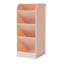 Caja de almacenamiento de mesa de plástico, organizador de escritorio, organizador, estuche protector de decoración, caja de almacenamiento de cuatro capas, Rosa