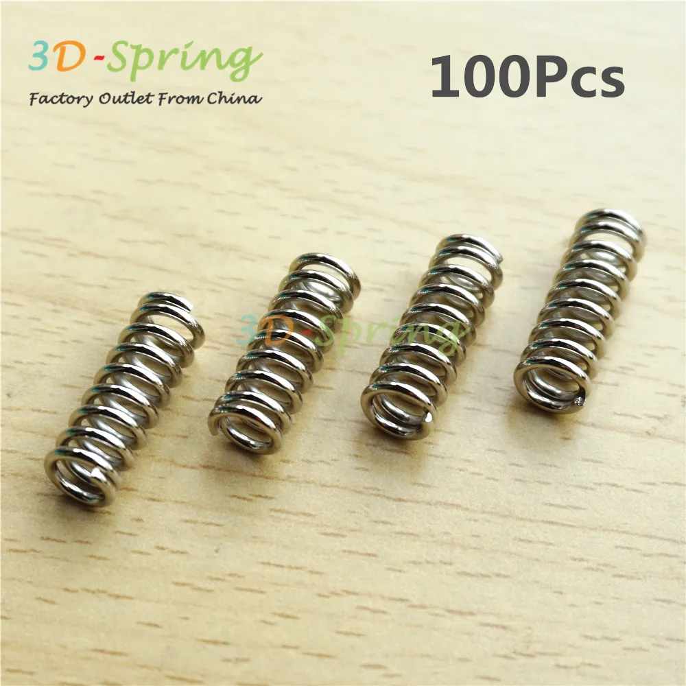 

100Pcs MK8 Extruder Spring 1.2*7.5*21.5*8mm Stainless steel For 3D Printer Accessories