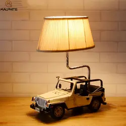 Современный деревянный ретро автомобиль внедорожник настольная лампа для гостиной Детская Спальня прикроватный светильник Настольная