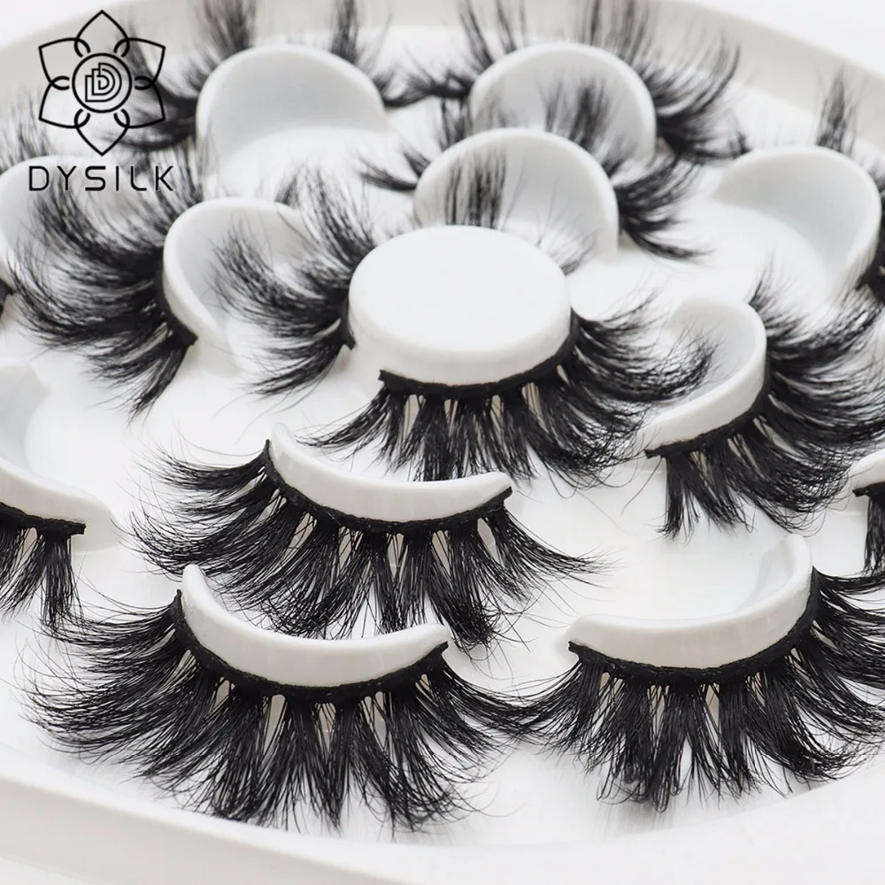 

7 Pair 25mm Mink Lashes 3D Mink False Eyelashes Long Lasting Lashes Natural Soft Mink Hand Cruelty Free Women Makeup Tools