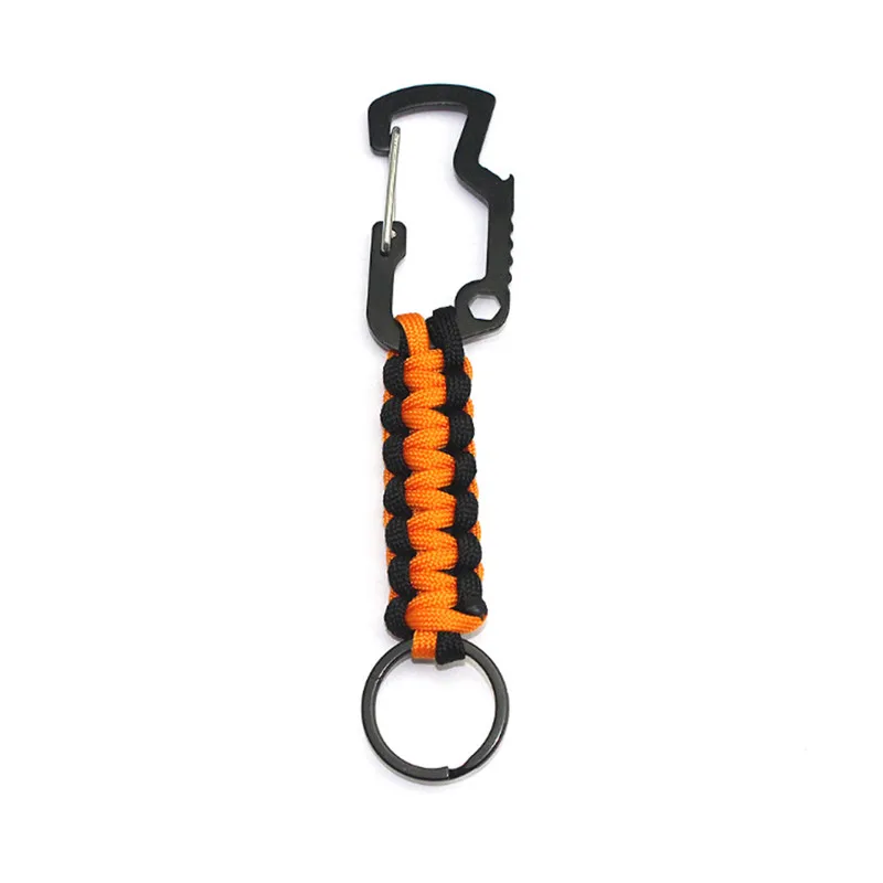 Дропшиппинг 1 шт. EDC альпинистский брелок тактический инструмент для выживания на открытом воздухе Карабин Крюк парашютный шнур - Цвет: O