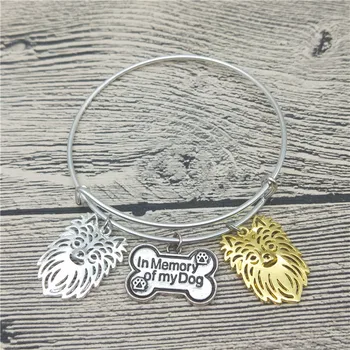 

New Long Haired Chihuahua Bangles Cute Long Haired Chihuahua Dog Bangles Bracelets Fashion Animal Pet Jewellery