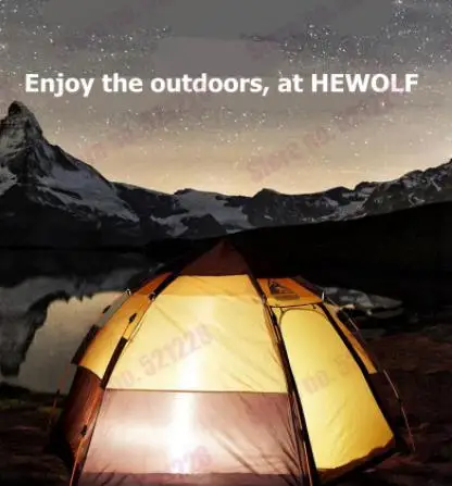 Hewolf открытый 3-4 человек автоматические вечерние Семейные туристические палатки огромный самоуправляющийся тент Пляжная палатка утолщенная непромокаемая кемпинговая палатка