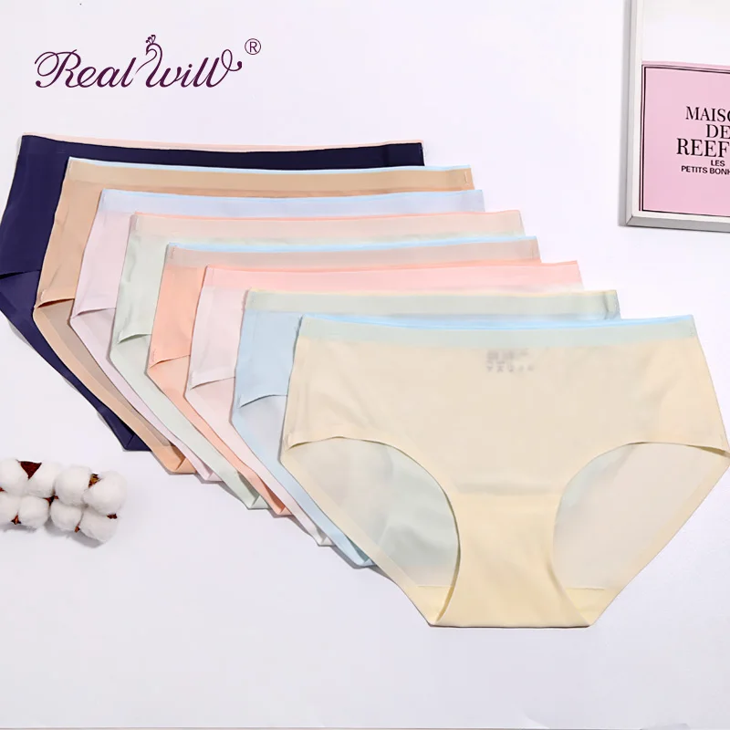 

Realwiill Summer Style Underwear Women Sexy Ladies Girls Seamless Panties Briefs Intimates Women's underwear Three piece
