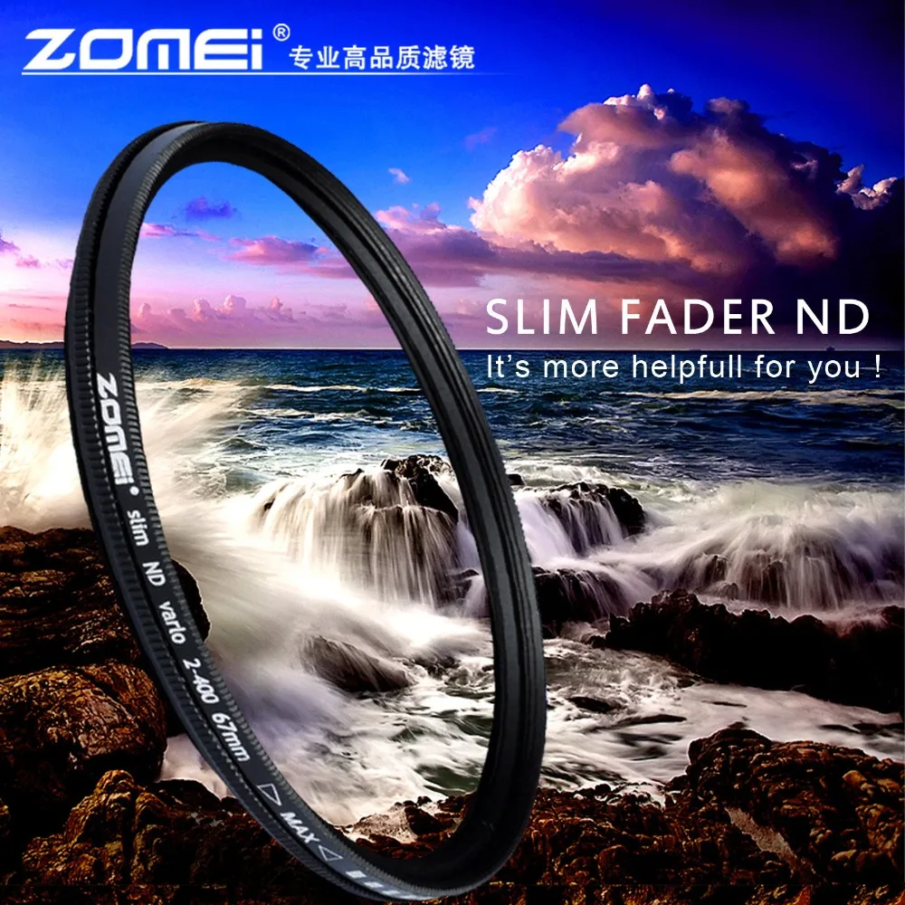ZOMEI Glass Slim ND2-400 Neutral Density Fader Var...
