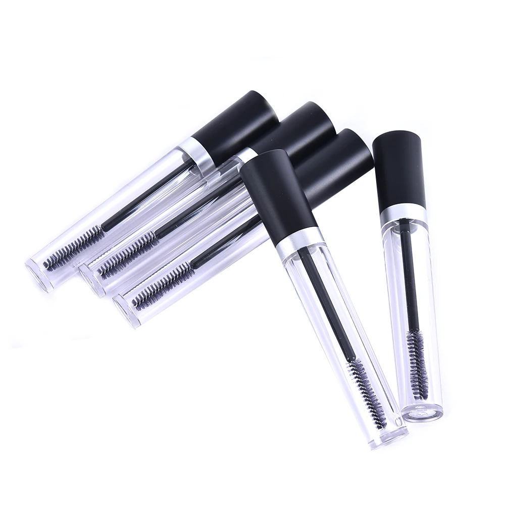 

Plastic clear Empty Mascara Tube Vial/Bottle/Container with Black Cap for eyelash growth medium mascara 8ML