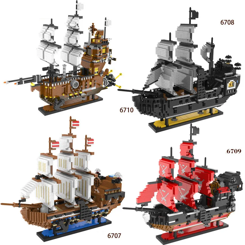 Pirates Series The Imperial Flagship Model Building Blocks Set Pirate