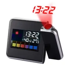 Проекционный цифровой будильник цветной Погодный ЖК-дисплей светодиодный подсветка проекционный цифровой Despertador светодиодный домашний декор