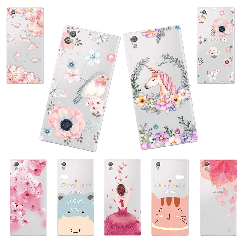 

3D Case For Sony Experia L1 Relief Lace Plant Flower Cute Soft Silicon For Coque Sony Xperia L1 Case G3311 G3312 G3313 Case+Gift