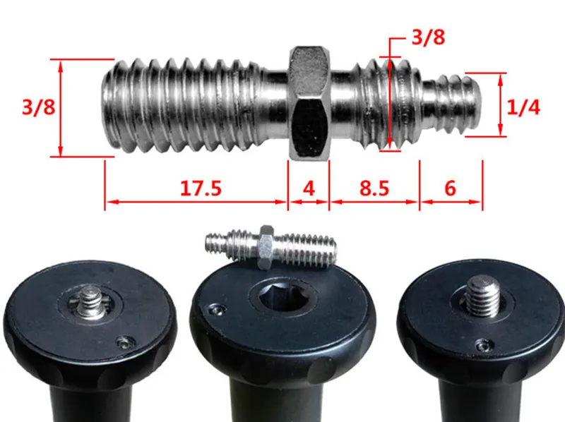 50 шт. Трипод центральный винт мужской 1/4 к мужской 3/8 конвертер Винт адаптер для фото Клам BENRO Sirui TRIOPO DIAT штатив и монопод