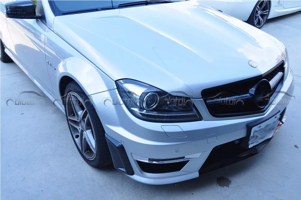 Для Mercedes w204 amg Benz C63 AMG 2008-2011 углеродное волокно автомобильный Стайлинг переднее крыло бампер вентиляционная маска