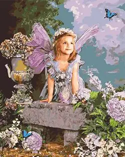 

MaHuaf-W1010 Spring Angel Framed Acrylic Paint by Number kit 40x50cm hand painted painting by numbers