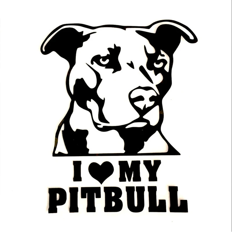 Новая мода креативный I LOVE MY PITBULL виниловая Автомобильная наклейка toon Dog Window Bumper