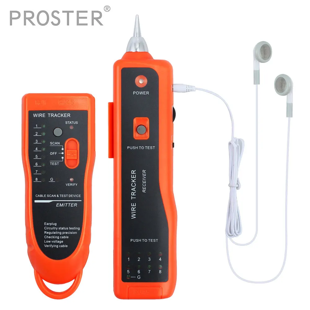 LAN Ethernet RJ45 RJ11 Network Cable Tester With Earphones Telephone Wire Tracer Line Tester Finder Checker