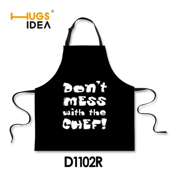 

HUGSIDEA Men Black White Bib Chef Apron Waiter Kitchen Cook Tool Personalized Costumes Japanese Designs Cooking Work Cuisine