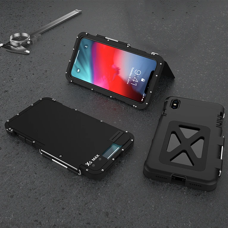 2019 Алюминиевый ПК металлический флип чехол для iPhone X XR XS MAX Супер жесткий