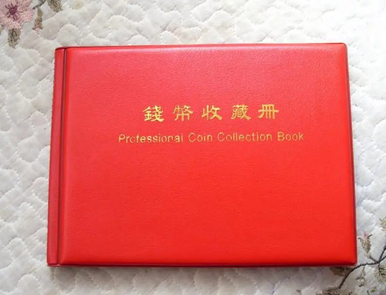 120 сетка/блок коллекция монет альбом для хранения монет в течение 40 мм карманы коллекция монет книга большой советский серебряный доллар - Цвет: Red