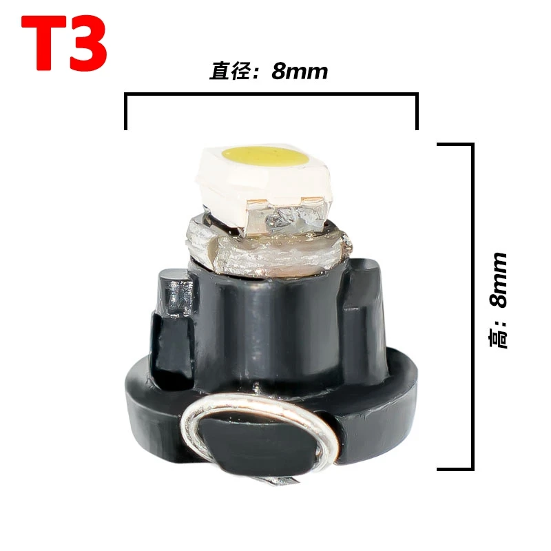 10 шт. светодиодные лампы T3 T4.2 T4.7 5050 SMD для приборной панели автомобиля|b8 stainless|bulb