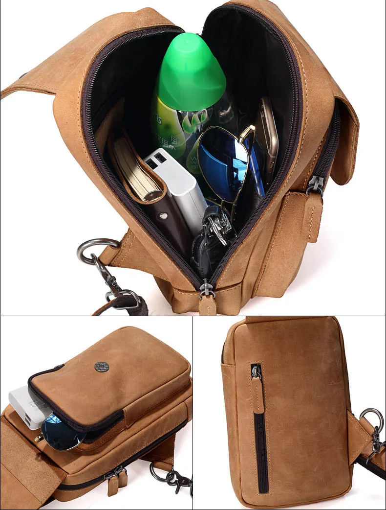 ETya мужские сумки-мессенджеры из натуральной кожи мужские сумки пакет для путешествий Слинг Грудь кожаные сумки на плечо мужские сумки через плечо