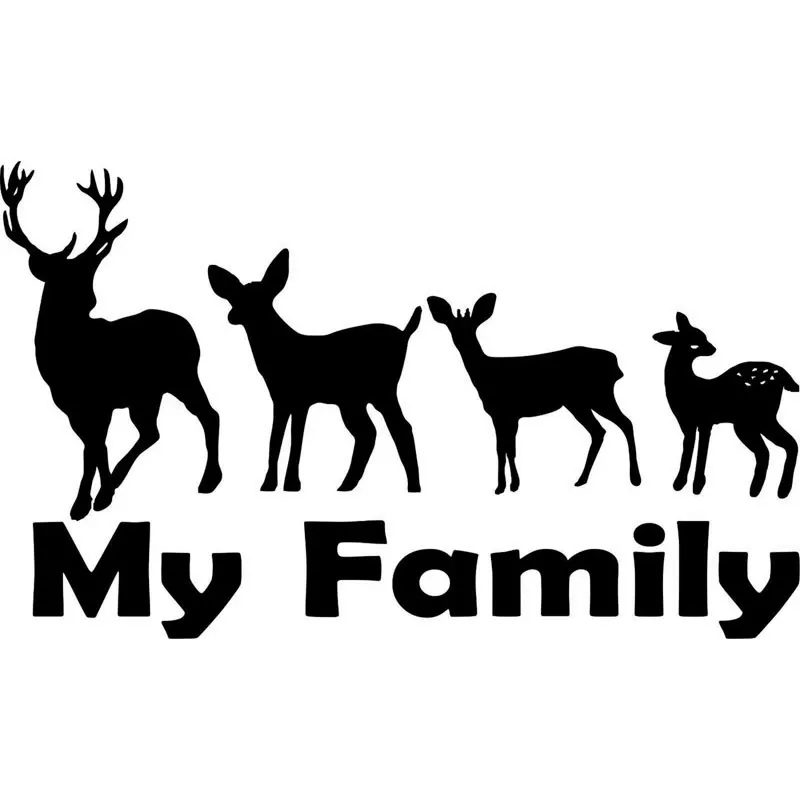 Download 16CM*9.6CM Family Hunting Deer Buck Baby Fawn Vinyl Decal ...