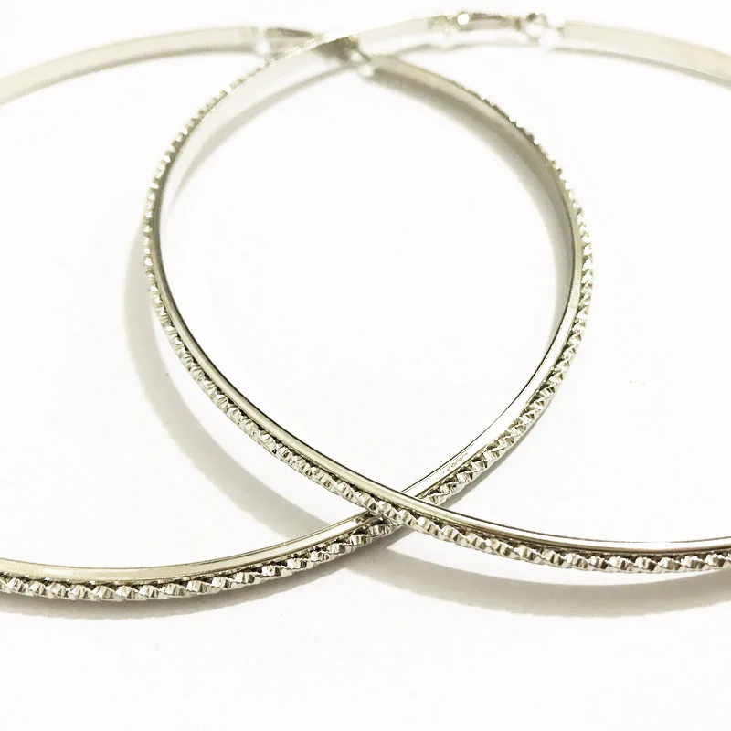 Gothletic Brand 110mm Extra Large Hoop Earrings Gold Rhodium Color Gothletic Brand 110mm Extra Large Hoop Earrings Gold Rhodium Color Textured Metal Circle Statement For Women Brincos In From Jewelry