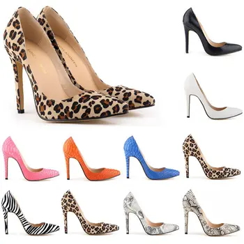 

EPHER Animal Print Snake Skin High Heels Pointed Toe Women Pumps Fashion Party Dress Stiletto shoes
