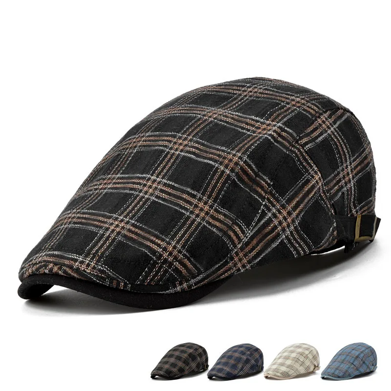 Big Head Plus Size Man Hats Summer Outdoors Sun Hat Cotton and Linen Thin Beret Hats Women Plain