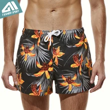 Seobean Лето игривый узор Для мужчин бордшорты фиксируется на талии Плавание магистрали пляжный отдых Fast Dry Для мужчин Плавание ming шорты AM2051