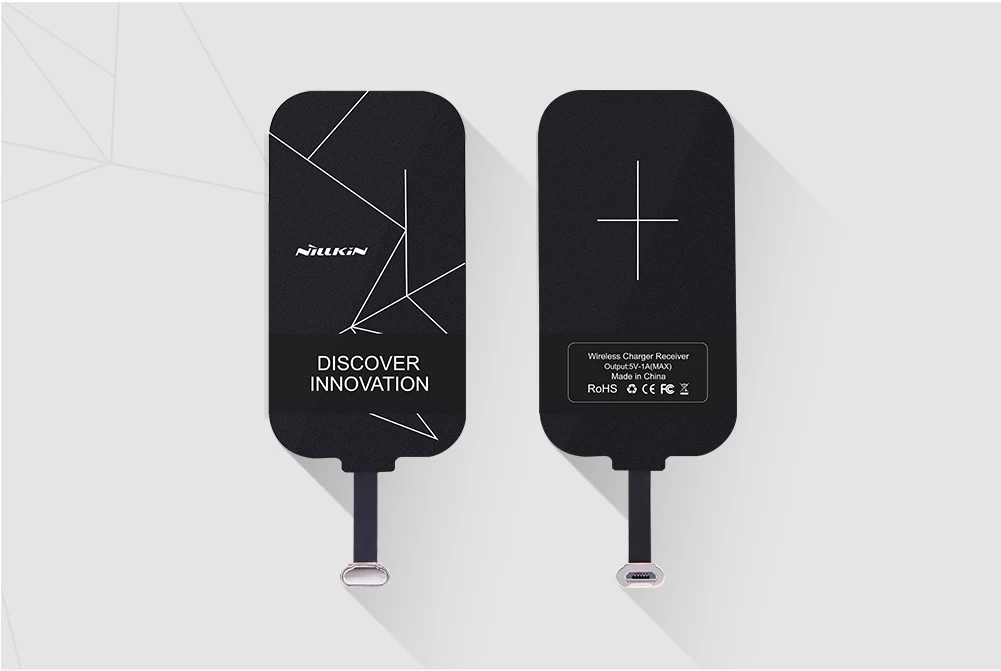 Универсальный Ци Беспроводной Зарядное устройство приемник зарядки Nillkin Magic теги Micro USB/Тип C адаптер для iPhone 5 5S SE 6 6 s 7 Plus