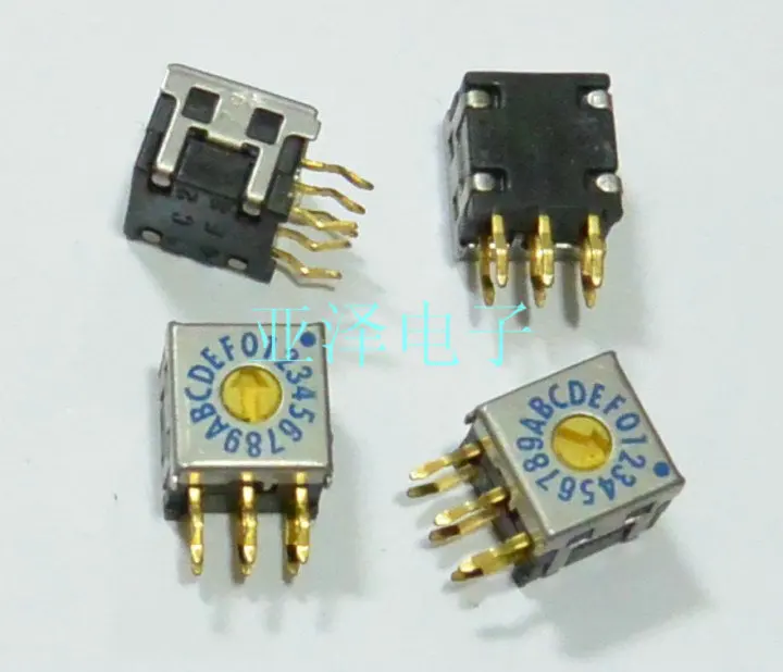 

5PCS/LOT 16 stall 0-F rotary dial switch, code switch, DRR7016 positive code