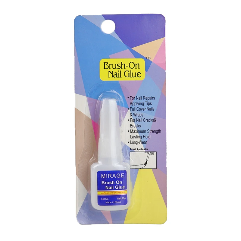 

Brush on Nail Glue 0.36OZ Professional Salon Maximum Speed Fake Nails Full Cover Nails Wrap Acrylic Nails Tool