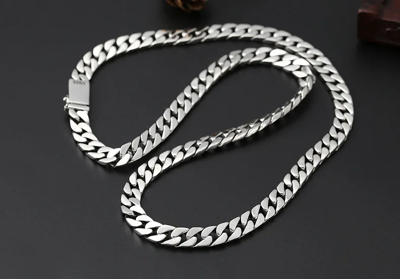 Креативное 8 мм толстое Африканское имя цепи ожерелье стерлингового серебра 925 для мужчин и женщин ожерелье с подвеской мама модные ювелирные изделия N57