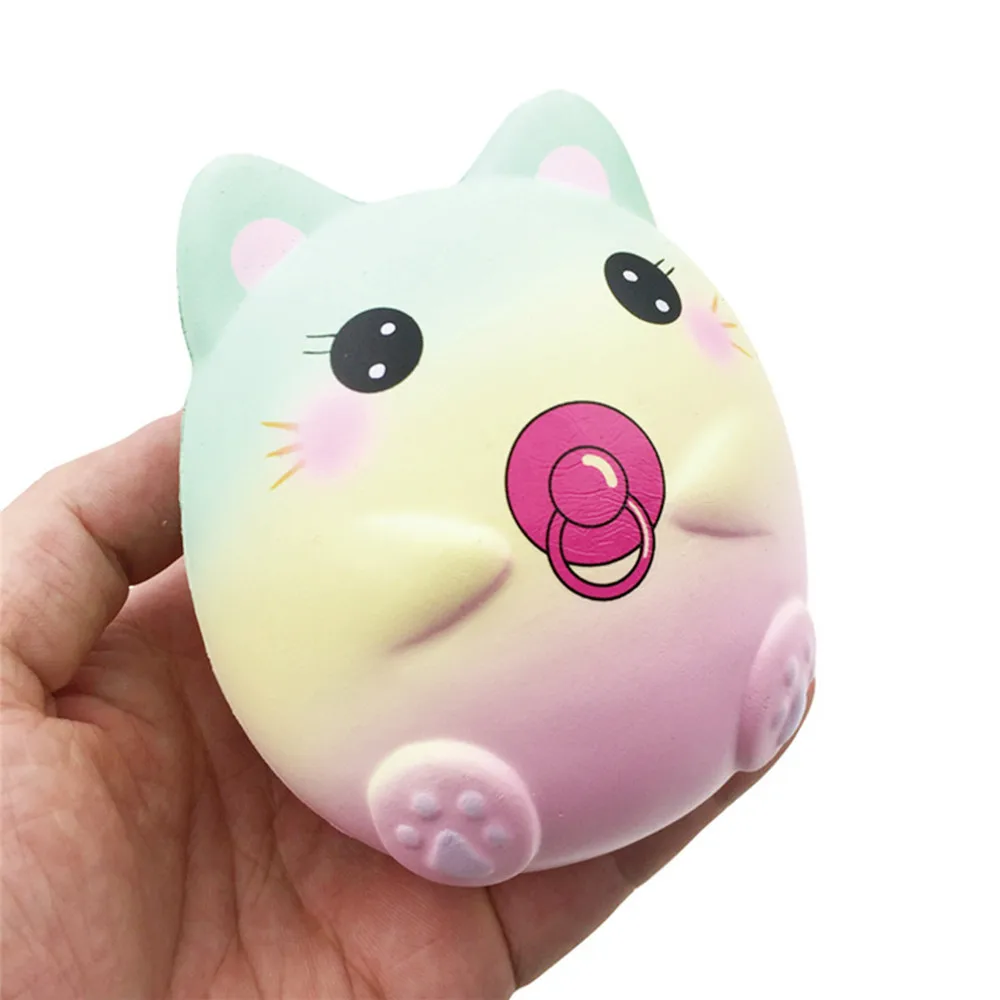 

Rainbow Cat Squeeze Toy Antistress Squishes Smooshy Mushy Squishy Toys for Children Slow Rising Stress Reliever Kid Adult Gifts
