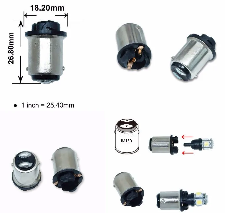PA светодиодный 20 штук x T10 168 194 Для BA15D база лампы преобразователь(для лодки фонарь стоп-сигнала