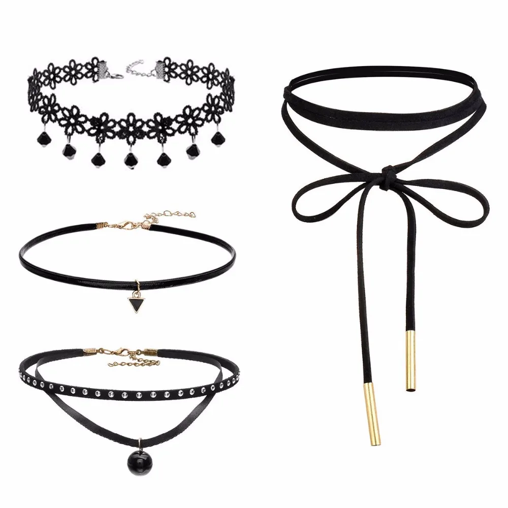 New Arrival Fashion Style Hot Sale Women Chokers Black Velvet Choker Necklace Set  Classic All Match Adjustable Chain Girls RBX6