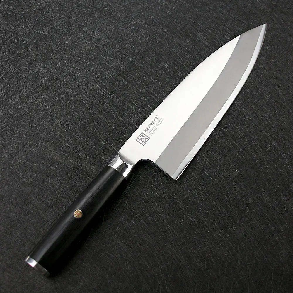 Sunnecko 8,2" нож для суши Deba Chef кухонные ножи японский немецкий 1,4116 Сталь G10+ S/S ручка бритва острое лезвие сильный 58HRC