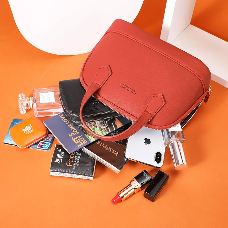 Koop Merk Designer Shell Schouder   Handtas Voor Vrouwen Zacht Synthetisch Leer Messenger Crossbody Vrouwelijke Tas Dames Tote Sac