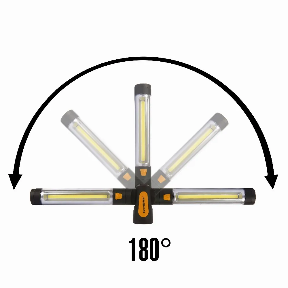 EVERBRITE COB светодиодный светильник поворотный Рабочий светильник аварийный светильник s портативный флэш-светильник/рабочий светильник 4AAA батареи