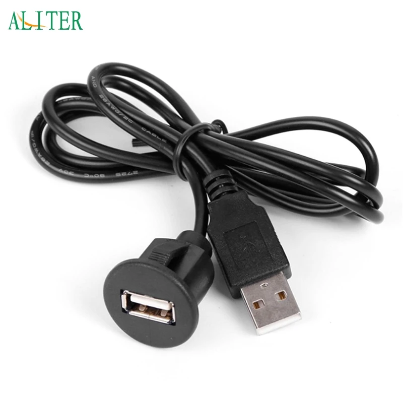 

2m PC Car Dash Board Mount USB 2.0 Male To Female Socket Extension Panel Cable Feb8