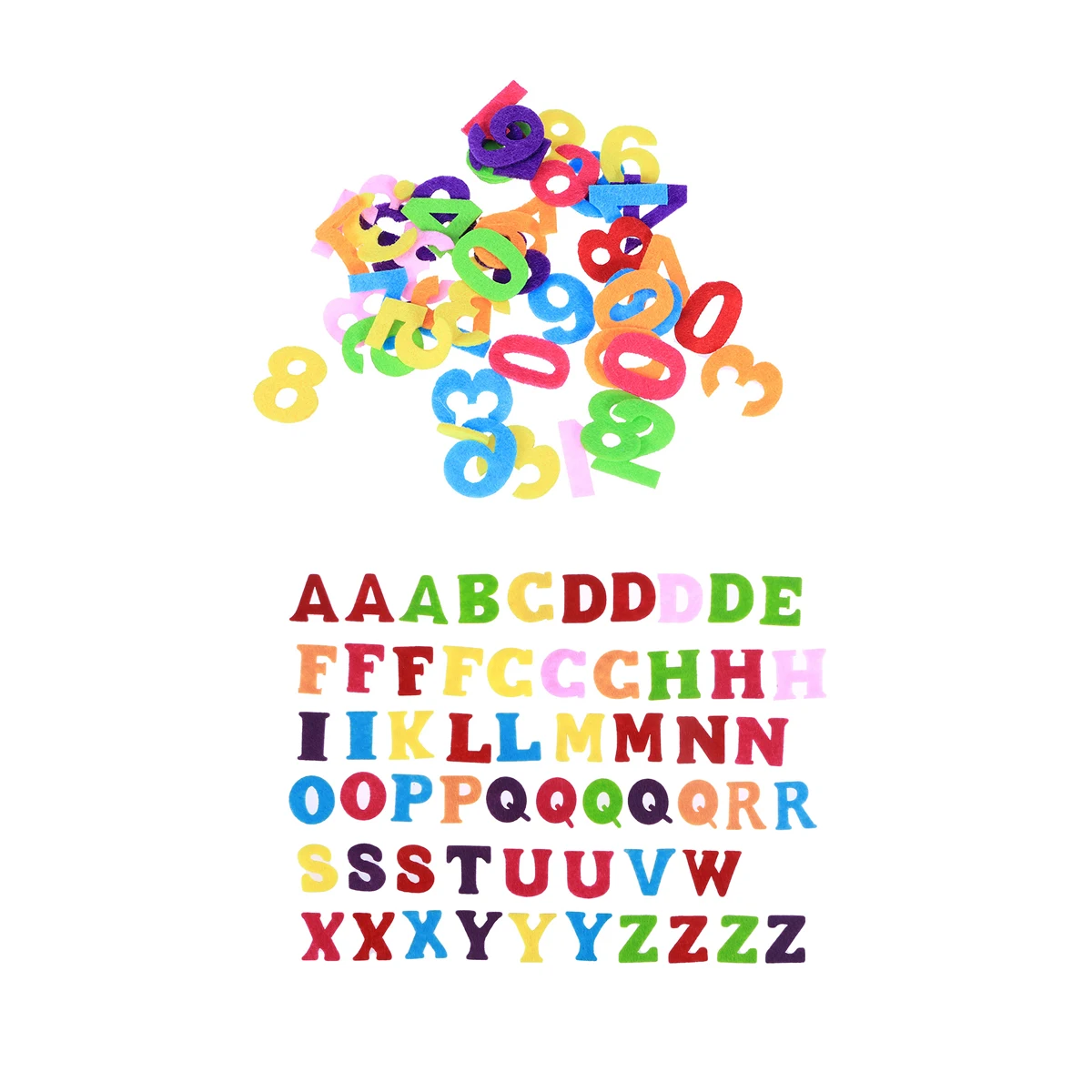 

100 In 1 Colorful Felt Non-Woven Fabric Alphabet Letters Numbers DIY Craft Handmade Accessory For Scrapbooking Decoration Gifts